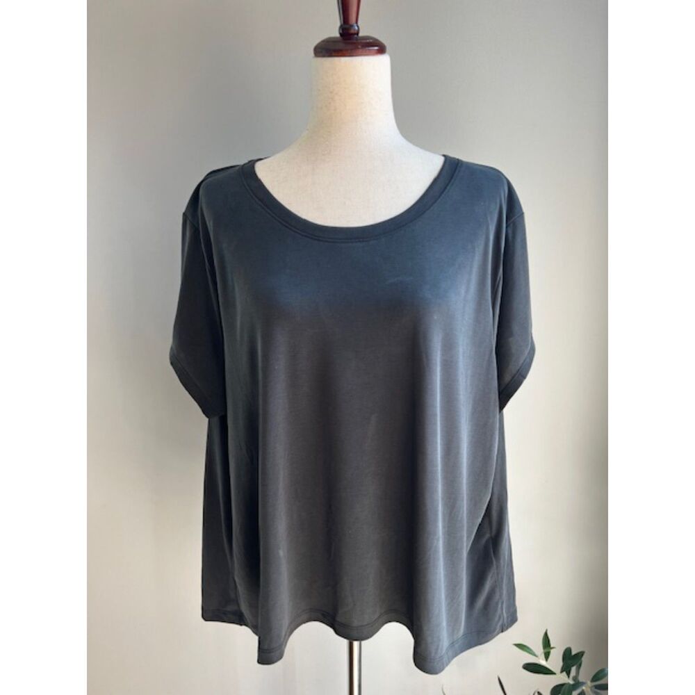 Banana Republic Women's Sandwashed Modal Black Cowl Back Top Size XXL